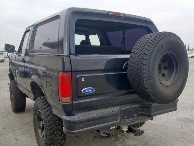 1FMEU15H3NLA57647 - 1992 FORD BRONCO U10 BLACK photo 3