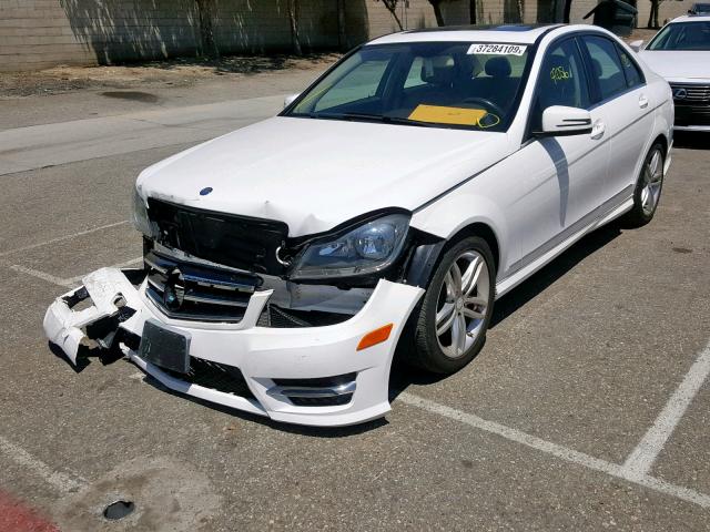 WDDGF4HB4ER304547 - 2014 MERCEDES-BENZ C 250 WHITE photo 2