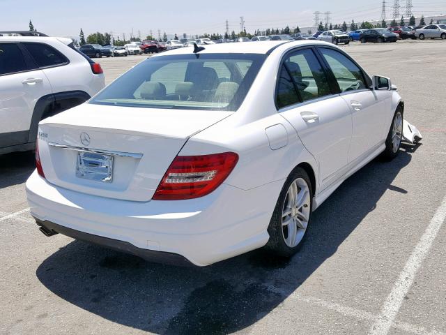 WDDGF4HB4ER304547 - 2014 MERCEDES-BENZ C 250 WHITE photo 4