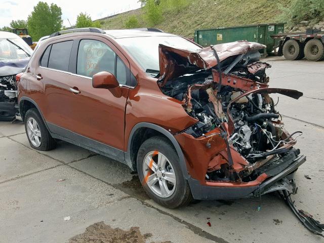 3GNCJPSB9KL289457 - 2019 CHEVROLET TRAX 1LT ORANGE photo 1