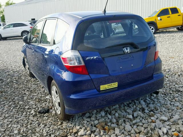 JHMGE8G31DC066591 - 2013 HONDA FIT BLUE photo 3