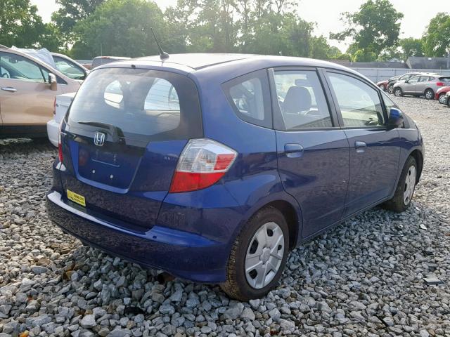 JHMGE8G31DC066591 - 2013 HONDA FIT BLUE photo 4