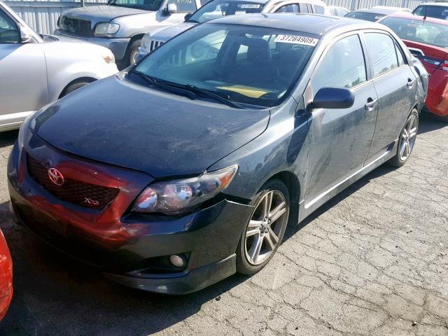 1NXBE40E59Z093418 - 2009 TOYOTA COROLLA XR GRAY photo 2