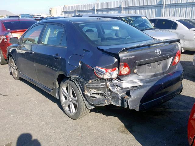 1NXBE40E59Z093418 - 2009 TOYOTA COROLLA XR GRAY photo 3