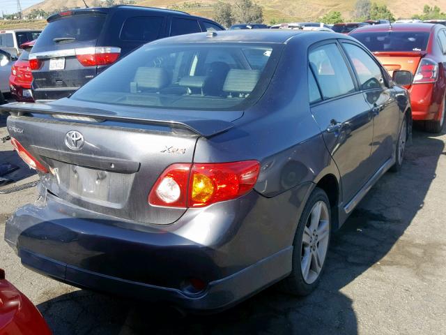 1NXBE40E59Z093418 - 2009 TOYOTA COROLLA XR GRAY photo 4