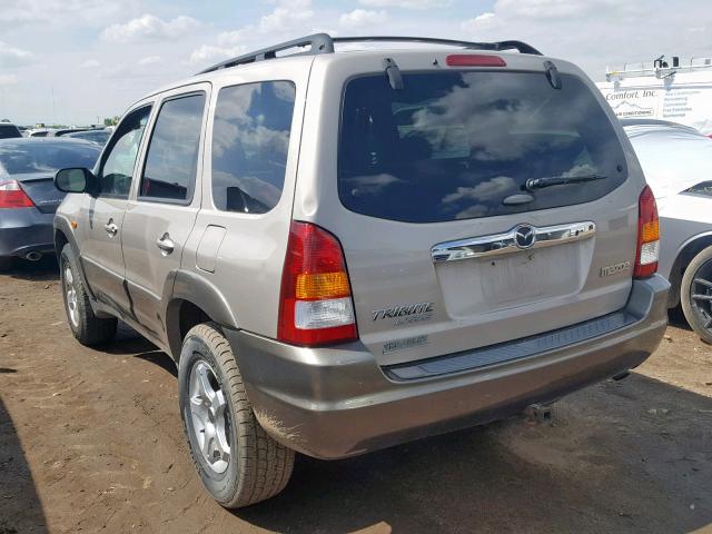 4F2YU08102KM11975 - 2002 MAZDA TRIBUTE LX TAN photo 3