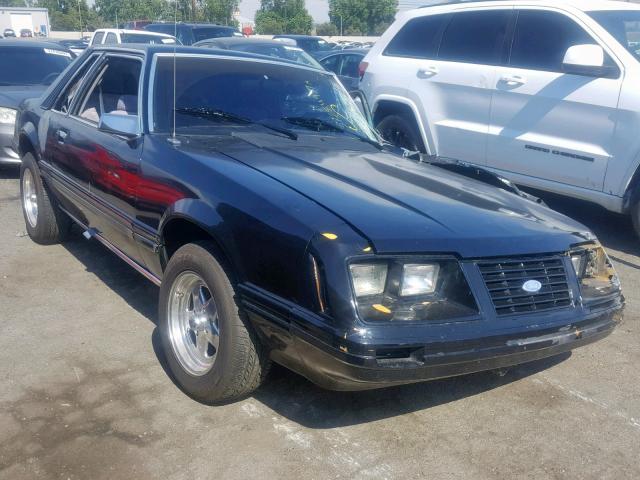 1FABP2634EF214887 - 1984 FORD MUSTANG L BLACK photo 1