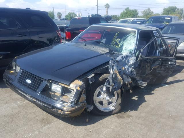 1FABP2634EF214887 - 1984 FORD MUSTANG L BLACK photo 2