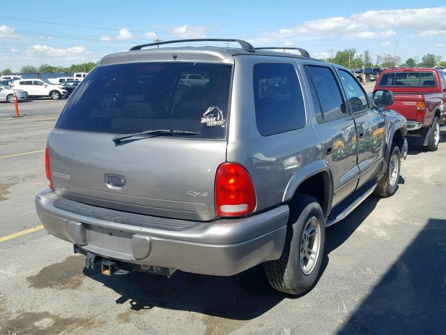 1B4HS28ZXYF260553 - 2000 DODGE DURANGO SILVER photo 4