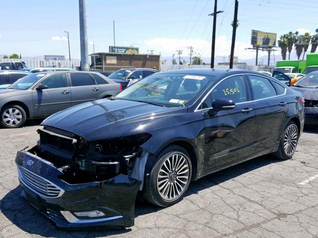 3FA6P0D91HR173932 - 2017 FORD FUSION TIT BLACK photo 2