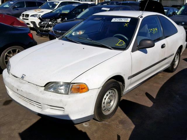 2HGEJ2220SH576295 - 1995 HONDA CIVIC DX WHITE photo 2