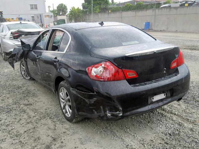 JN1CV6AR5AM251429 - 2010 INFINITI G37 BLACK photo 3