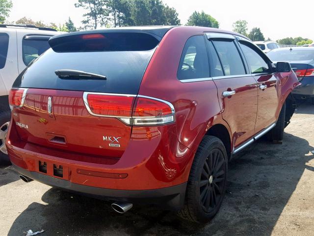 2LMDJ8JK6FBL32996 - 2015 LINCOLN MKX MAROON photo 4