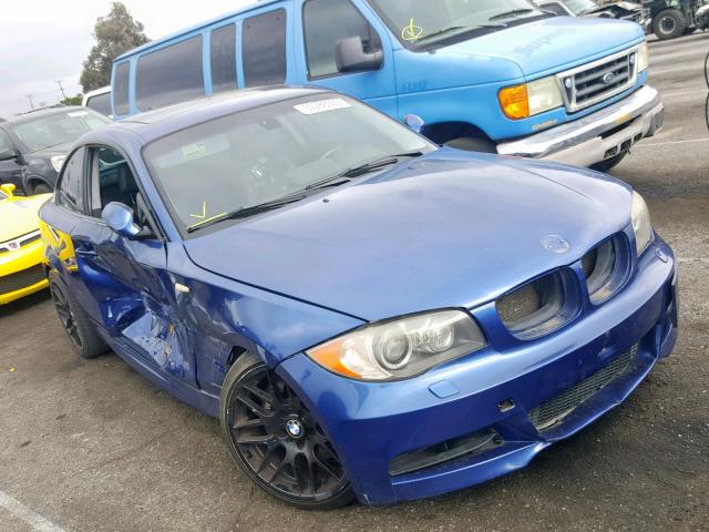 WBAUC73518VF25317 - 2008 BMW 135 I BLUE photo 1