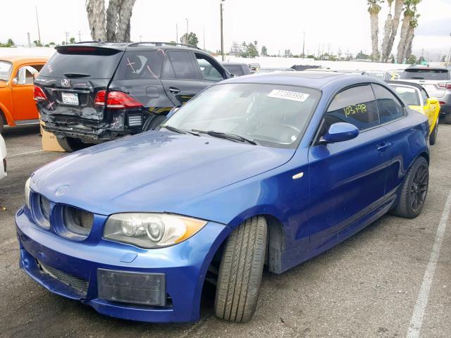 WBAUC73518VF25317 - 2008 BMW 135 I BLUE photo 2