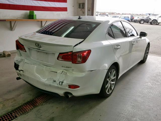 JTHBF5C23B5154496 - 2011 LEXUS IS 250 WHITE photo 4