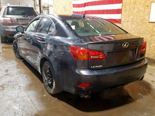 JTHCK262082026544 - 2008 LEXUS IS 250 BLACK photo 3