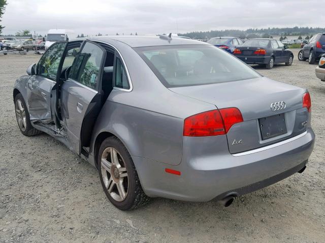 WAUDF78E36A215400 - 2006 AUDI A4 2.0T QU SILVER photo 3