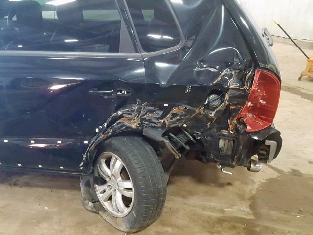 KM8JN72D58U811789 - 2008 HYUNDAI TUCSON SE BLACK photo 9