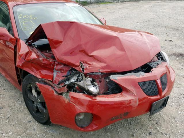 2G2WP552471173052 - 2007 PONTIAC GRAND PRIX RED photo 9