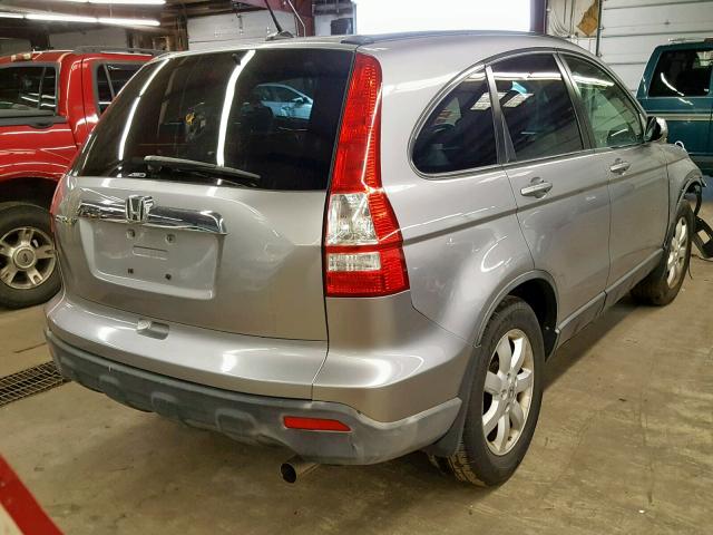 JHLRE487X8C069521 - 2008 HONDA CR-V EXL SILVER photo 4