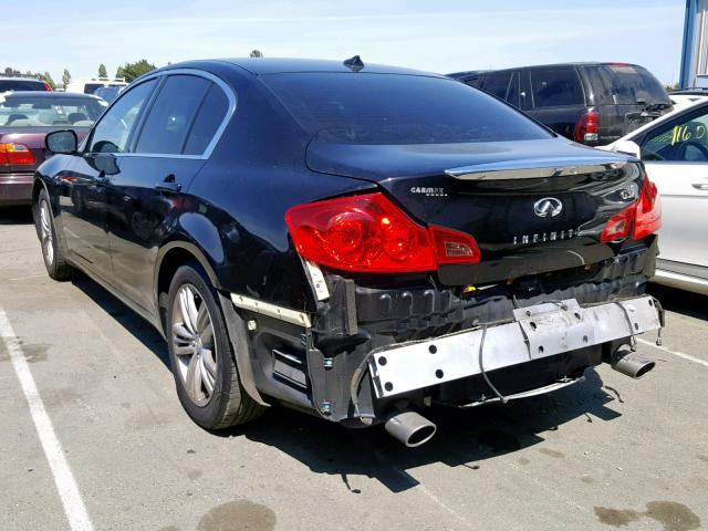 JN1CV6AP7DM716165 - 2013 INFINITI G37 BASE BLACK photo 3