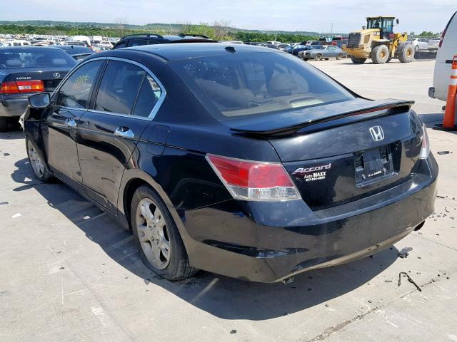 1HGCP36838A059283 - 2008 HONDA ACCORD EXL BLACK photo 3