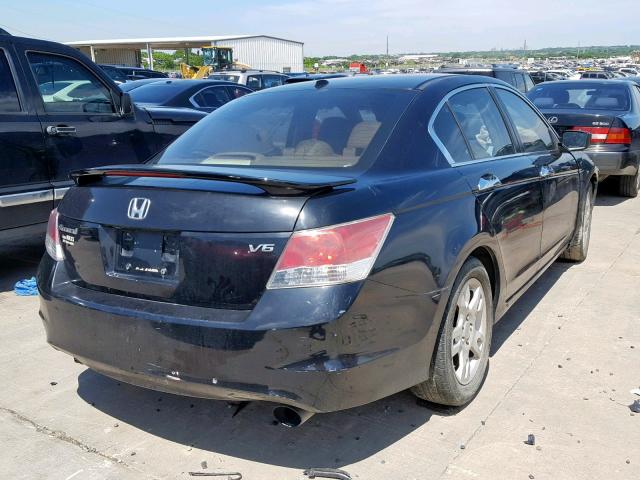 1HGCP36838A059283 - 2008 HONDA ACCORD EXL BLACK photo 4