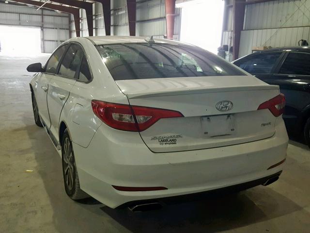 5NPE34AF1FH027596 - 2015 HYUNDAI SONATA SPO WHITE photo 3