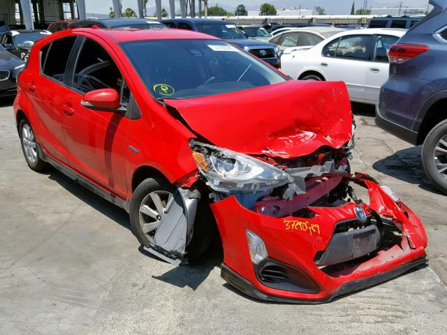 JTDKDTB30H1597775 - 2017 TOYOTA PRIUS C RED photo 1