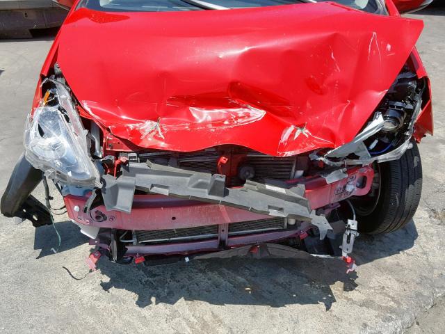 JTDKDTB30H1597775 - 2017 TOYOTA PRIUS C RED photo 7