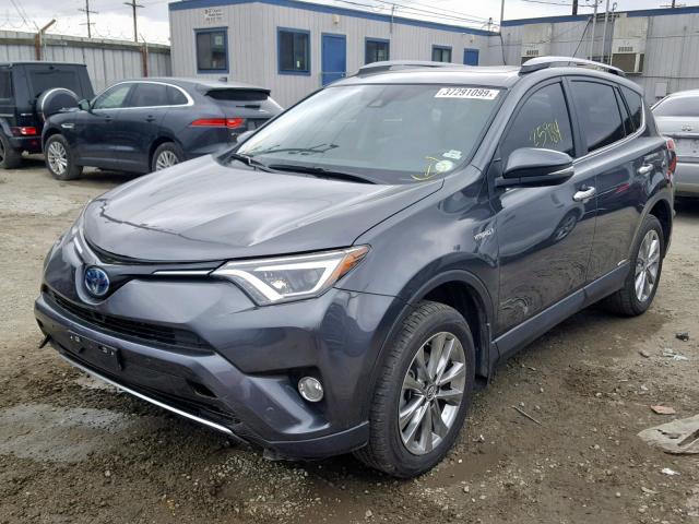 JTMDJREV0JD157805 - 2018 TOYOTA RAV4 HV LI GRAY photo 2