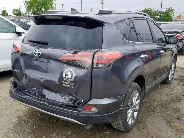 JTMDJREV0JD157805 - 2018 TOYOTA RAV4 HV LI GRAY photo 4