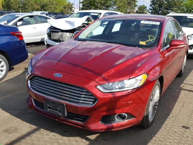 3FA6P0K90GR319190 - 2016 FORD FUSION TIT RED photo 2