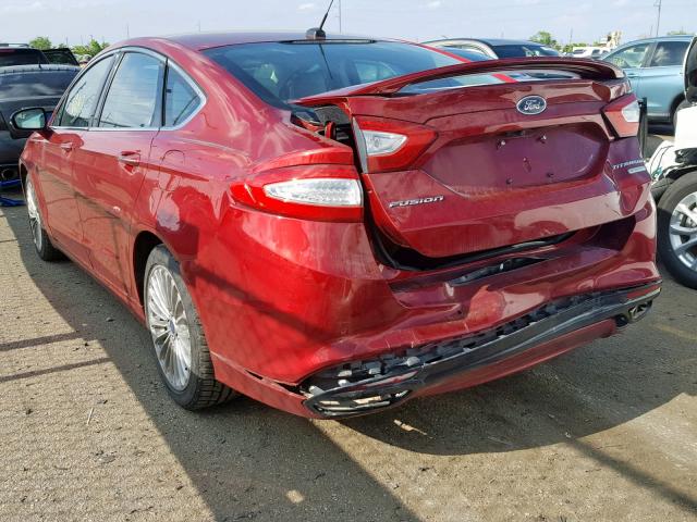 3FA6P0K90GR319190 - 2016 FORD FUSION TIT RED photo 3