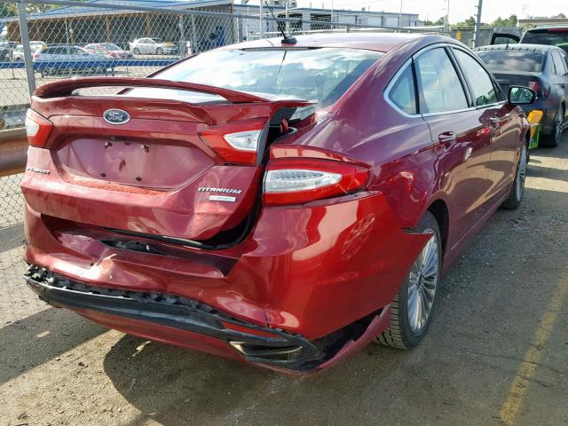 3FA6P0K90GR319190 - 2016 FORD FUSION TIT RED photo 4