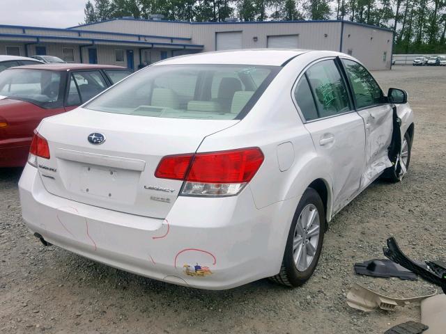 4S3BMBC61C3042270 - 2012 SUBARU LEGACY 2.5 WHITE photo 4