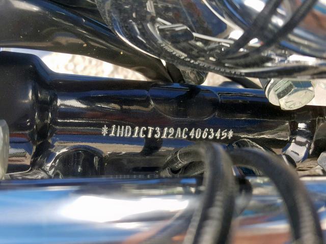 1HD1CT312AC406345 - 2010 HARLEY-DAVIDSON XL1200 C BLACK photo 10