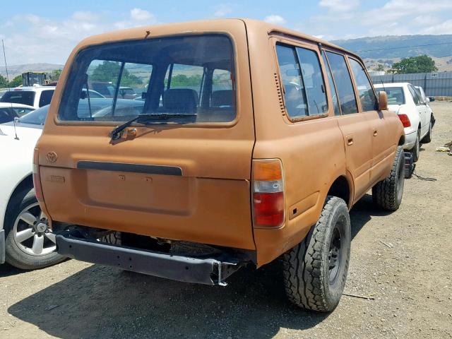 JT3FJ80W2M0030377 - 1991 TOYOTA LAND CRUIS BROWN photo 4