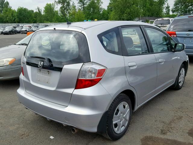 JHMGE8H33DC080314 - 2013 HONDA FIT SILVER photo 4