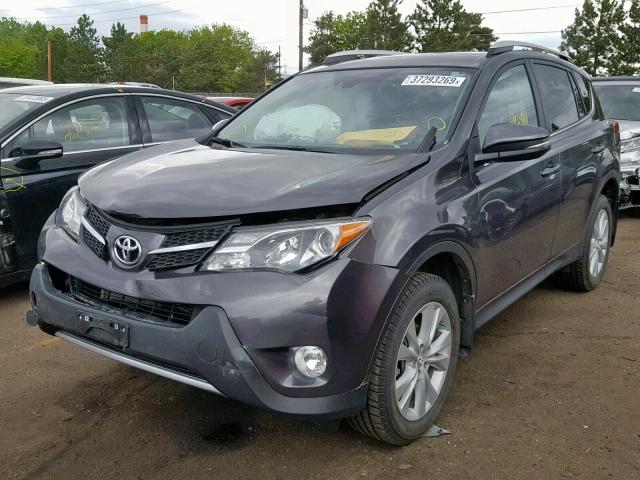 2T3DFREV1FW361072 - 2015 TOYOTA RAV4 LIMIT GRAY photo 2