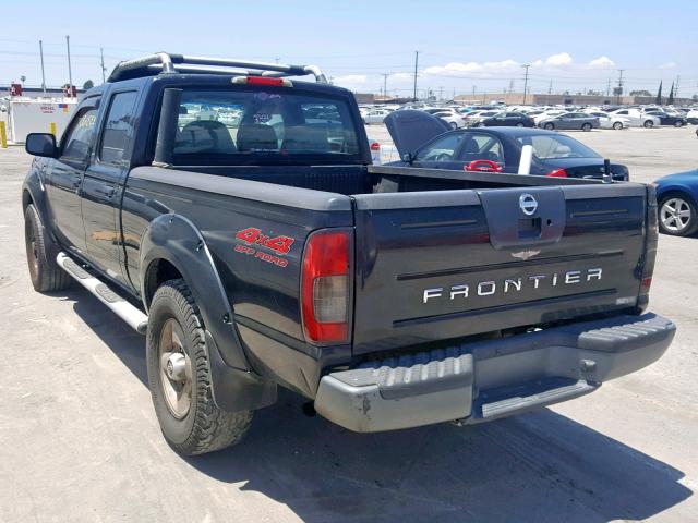 1N6ED29Y22C379693 - 2002 NISSAN FRONTIER C BLACK photo 3