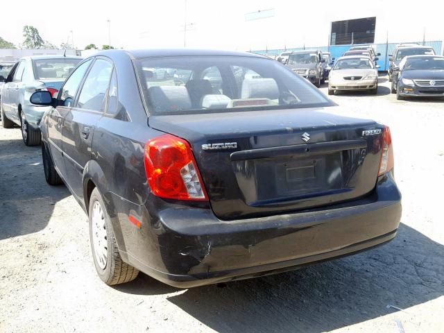 KL5JD56Z25K236730 - 2005 SUZUKI FORENZA S BLACK photo 3