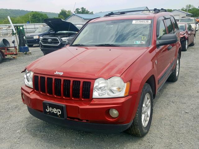 1J8HR48N95C725420 - 2005 JEEP GRAND CHER RED photo 2