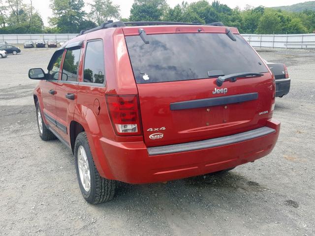 1J8HR48N95C725420 - 2005 JEEP GRAND CHER RED photo 3