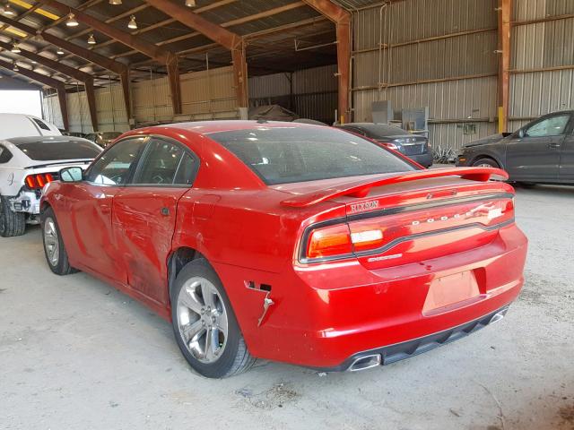 2C3CDXHGXCH187411 - 2012 DODGE CHARGER SX RED photo 3