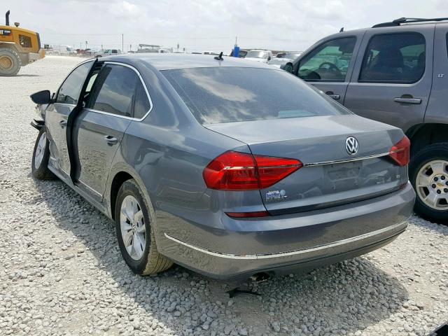 1VWAS7A35GC046736 - 2016 VOLKSWAGEN PASSAT S GRAY photo 3