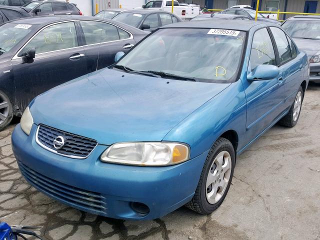 3N1CB51D93L808086 - 2003 NISSAN SENTRA XE TEAL photo 2