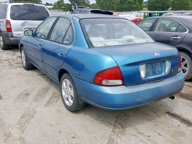 3N1CB51D93L808086 - 2003 NISSAN SENTRA XE TEAL photo 3