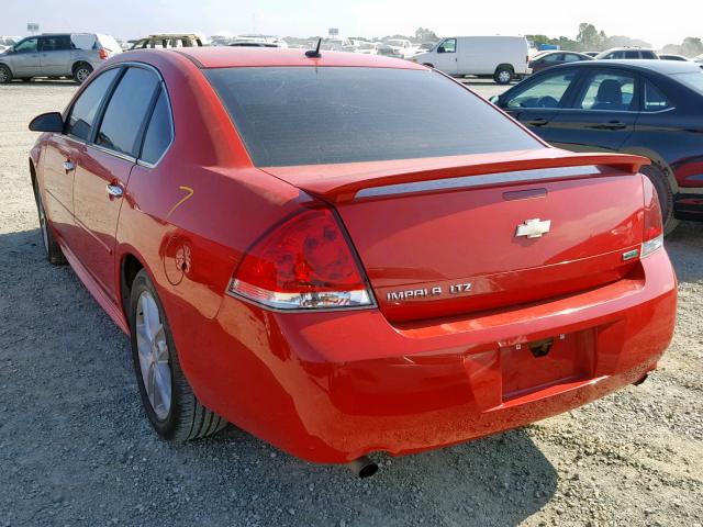 2G1WC5E33D1214209 - 2013 CHEVROLET IMPALA LTZ RED photo 3